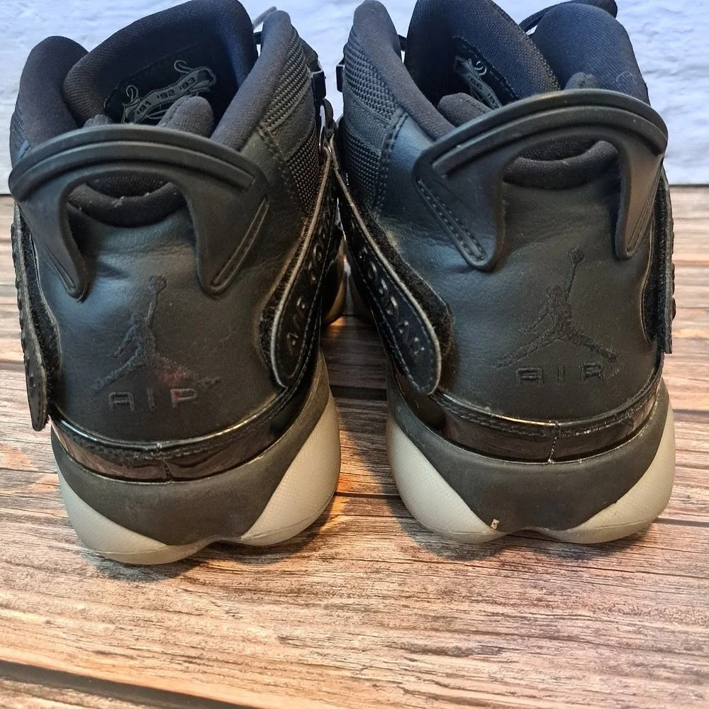 Jordan 6 Rings Triple Black Mens Basketball Shoes 322992-011 Size 10.5